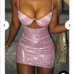 Baby Boo Pink Glitter Dress
